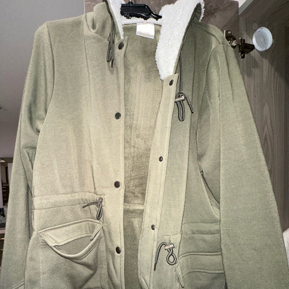 Women’s Olive Hooded Jacket